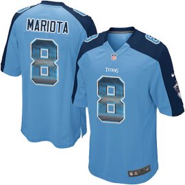 Nike Tennessee Titans #8 Marcus Mariota Light Blue Alternate Mens Stitched NFL Limited Strobe Jersey
