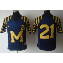 Kids Michigan Wolverines 21 Throwback Navy Blue NCAA Jerseys
