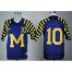 Michigan Wolverines 10# Tom Brady Under The Lights Blue College Football Jersey