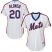 New York Mets #20 Pete Alonso White(Blue Strip) Alternate Womens Stitched MLB Jersey