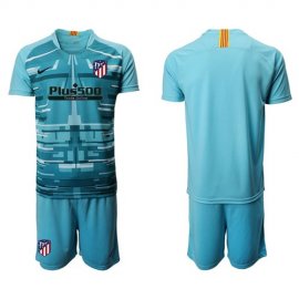 Atletico Madrid Blank Blue Goalkeeper Soccer Club Jersey