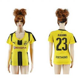 Womens Dortmund #23 Kagawa Home Soccer Club Jersey