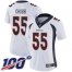 Nike Denver Broncos #55 Bradley Chubb White Womens Stitched NFL 100th Season Vapor Limited Jersey