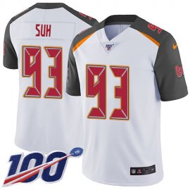 Nike Tampa Bay Buccaneers #93 Ndamukong Suh White Mens Stitched NFL 100th Season Vapor Untouchable Limited Jersey