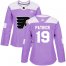 Adidas Philadelphia Flyers #19 Nolan Patrick Purple Authentic Fights Cancer Womens Stitched NHL Jersey