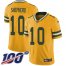 Nike Green Bay Packers #10 Darrius Shepherd Yellow Mens Stitched NFL Limited Rush 100th Season Jersey