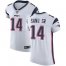 Nike New England Patriots #14 Mohamed Sanu Sr White Mens Stitched NFL Vapor Untouchable Elite Jersey