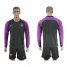 Portugal Blank Black Goalkeeper Long Sleeves Soccer Country Jersey