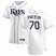 Tampa Bay Rays #70 Nick Anderson Mens Nike White Home 2020 Authentic Player MLB Jersey