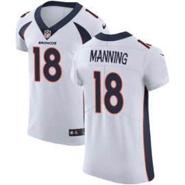 Nike Denver Broncos #18 Peyton Manning White Mens Stitched NFL Vapor Untouchable Elite Jersey