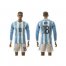 Argentina #18 Tevez Home Long Sleeves Soccer Country Jersey