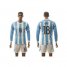 Argentina #18 Tevez Home Long Sleeves Soccer Country Jersey