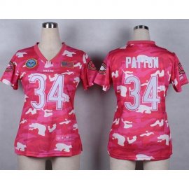 Nike Chicago Bears #34 Walter Payton Pink Womens Stitched NFL Elite Camo Fashion Jersey