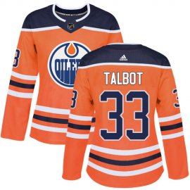 Adidas Edmonton Oilers #33 Cam Talbot Orange Home Authentic Womens Stitched NHL Jersey