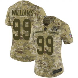 Nike New York Giants #99 Leonard Williams Camo Womens Stitched NFL Limited 2018 Salute To Service Jersey