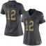 Nike Las Vegas Raiders #12 Kenny Stabler Black Womens Stitched NFL Limited 2016 Salute to Service Jersey