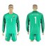 Brazil #1 Alisson Green Goalkeeper Long Sleeves Soccer Country Jersey