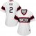 Chicago White Sox #2 Nellie Fox White Alternate Home Womens Stitched MLB Jersey