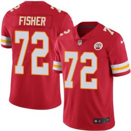 Nike Kansas City Chiefs #72 Eric Fisher Red Team Color Mens Stitched NFL Vapor Untouchable Limited Jersey