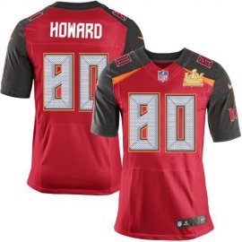 Nike Tampa Bay Buccaneers #80 O. J. Howard Red Team Color Mens Super Bowl LV Champions Patch Stitched NFL Vapor Untouchable Elite Jersey
