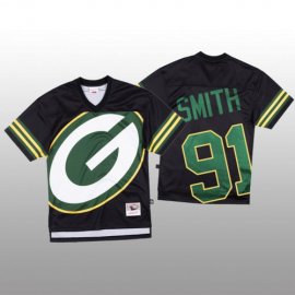 NFL Green Bay Packers #91 Preston Smith Black Mens Mitchell & Nell Big Face Fashion Limited NFL Jersey