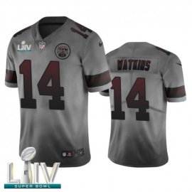 Kansas City Chiefs #14 Sammy Watkins Smoky Gray Super Bowl LIV 2020 Mens Nike Vapor Limited City Edition NFL Jersey