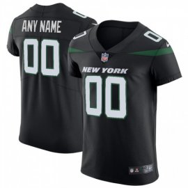 Nike New York Jets Customized Stealth Black Stitched Vapor Untouchable Elite Mens NFL Jersey