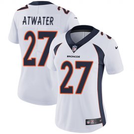 Nike Denver Broncos #27 Steve Atwater White Womens Stitched NFL Vapor Untouchable Limited Jersey