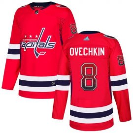 Adidas Washington Capitals #8 Alex Ovechkin Red Home Authentic Drift Fashion Stitched NHL Jersey