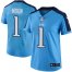 Nike Tennessee Titans #1 Warren Moon Light Blue Womens Stitched NFL Limited Rush Jersey