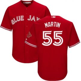 Toronto Blue Jays #55 Russell Martin Red Cool Base Canada Day Stitched Youth MLB Jersey
