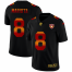 Las Vegas Raiders #8 Marcus Mariota Mens Black Nike Red Orange Stripe Vapor Limited NFL Jersey