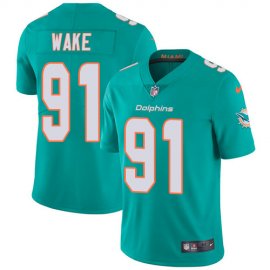 Nike Miami Dolphins #91 Cameron Wake Aqua Green Team Color Mens Stitched NFL Vapor Untouchable Limited Jersey