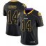 Nike Minnesota Vikings #14 Stefon Diggs Lights Out Black Mens Stitched NFL Limited Rush Jersey