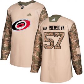 Adidas Carolina Hurricanes #57 Trevor Van Riemsdyk Camo Authentic 2017 Veterans Day Stitched NHL Jersey
