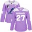 Adidas Tampa Bay Lightning #27 Ryan McDonagh Purple Authentic 2022 Stanley Cup Final Patch Womens Fights Cancer Stitched NHL Jersey Womens