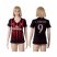 Womens AC Milan #9 L.Adriano Home Soccer Club Jersey