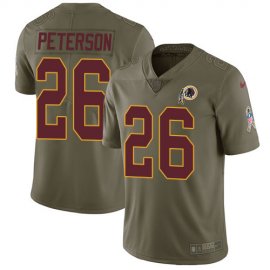 Nike Washington Football Team #26 Adrian Peterson Olive Mens Stitched NFL Limited 2017 Salute To Service Jersey