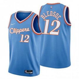 Los Angeles Los Angeles Clippers #12 Eric Bledsoe Mens Nike Blue 2021/22 Swingman NBA Jersey – City Edition Mens