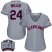 Cleveland Indians #24 Andrew Miller Grey 2016 World Series Bound Womens Road Stitched MLB Jersey