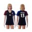 Womens USA #13 Morgan Away Soccer Country Jersey