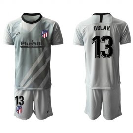 Atletico Madrid #13 Oblak Grey Goalkeeper Soccer Club Jersey