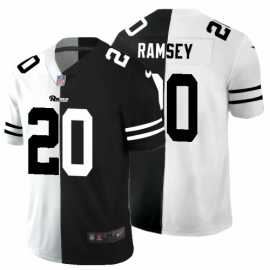 Los Angeles Rams #20 Jalen Ramsey Mens Black V White Peace Split Nike Vapor Untouchable Limited NFL Jersey