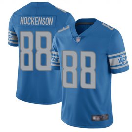 Nike Detroit Lions #88 T.J. Hockenson Blue Team Color Mens Stitched NFL Vapor Untouchable Limited Jersey