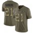Nike San Francisco 49ers #21 Deion Sanders Olive/Camo Mens Stitched NFL Limited 2017 Salute To Service Jersey