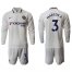 Chelsea #3 Marcos A. Away Long Sleeves Soccer Club Jersey