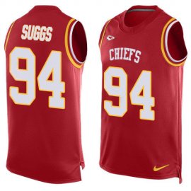 Nike Kansas City Chiefs #94 Terrell Suggs Red Team Color Mens Stitched NFL Limited Tank Top Jersey