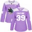 Adidas San Jose Sharks #39 Logan Couture Purple Authentic Fights Cancer Womens Stitched NHL Jersey