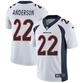 Nike Denver Broncos #22 C.J. Anderson White Mens Stitched NFL Vapor Untouchable Limited Jersey