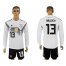 Germany #13 Ballack White Home Long Sleeves Soccer Country Jersey